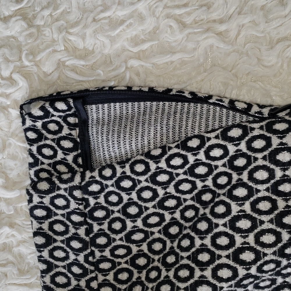 Trulli Side Zip Black Cream Print Skirt 6 - Picture 4 of 6